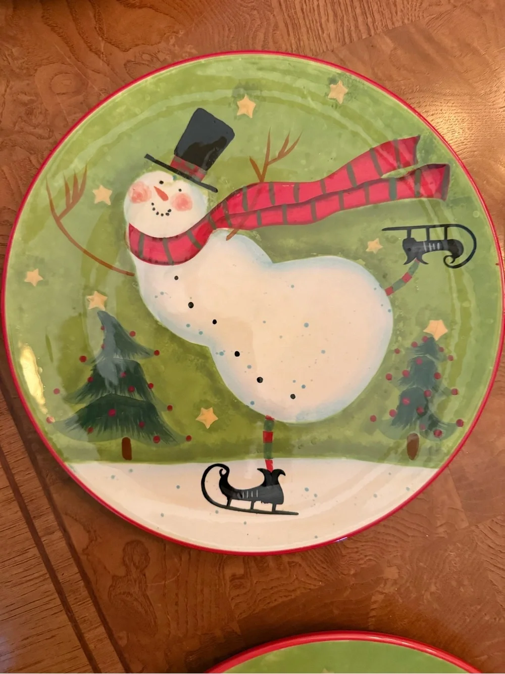 Susan Winget Snowman‎ Dessert Plate 8